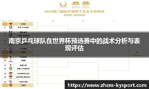 南京乒乓球队在世界杯预选赛中的战术分析与表现评估